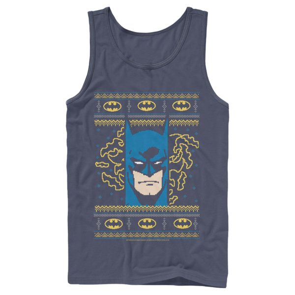 Men’s Batman Ugly Christmas Masked Hero Tank Top