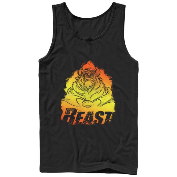 Men’s Beauty and the Beast Sketch Profile Tank Top