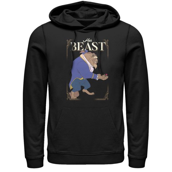 Men’s Beauty and the Beast Valentine Her Prince Frame Pull Over Hoodie