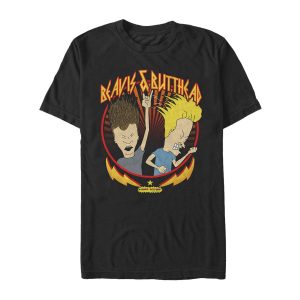 Men’s Beavis and Butt-Head Metal Rock Portrait T-Shirt