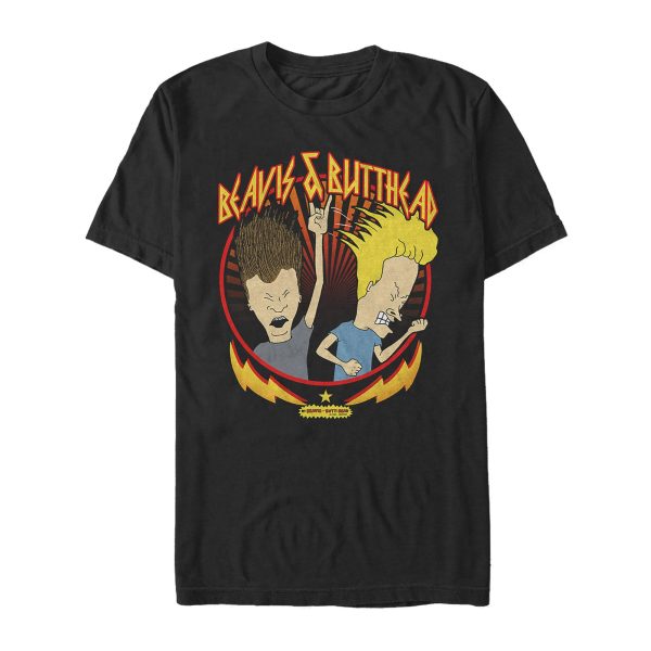 Men’s Beavis and Butt-Head Metal Rock Portrait T-Shirt