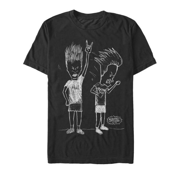 Men’s Beavis and Butt-Head Rock Forever Sketch T-Shirt