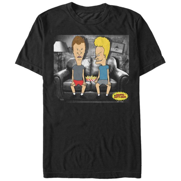 Men’s Beavis and Butt-Head Watching Music Videos T-Shirt