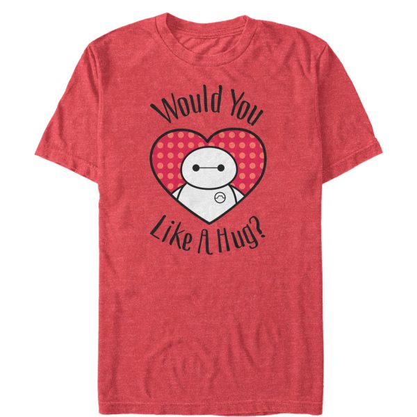 Men’s Big Hero 6 Valentine Baymax Likes Hug T-Shirt