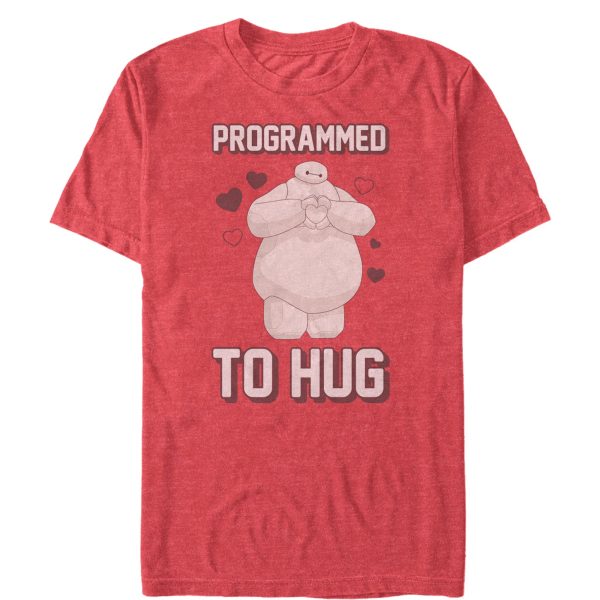 Men’s Big Hero 6 Valentine Baymax Programmed to Hug T-Shirt