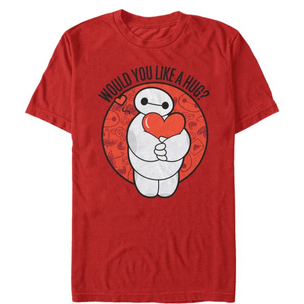 Men’s Big Hero 6 Valentine’s Baymax Likes Hugs T-Shirt