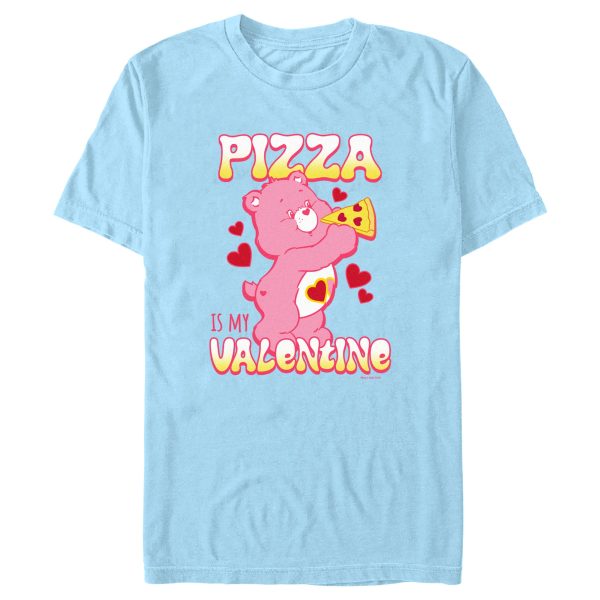 Men’s Care Bears Pizza Is My Valentine Love-A-Lot Bear T-Shirt