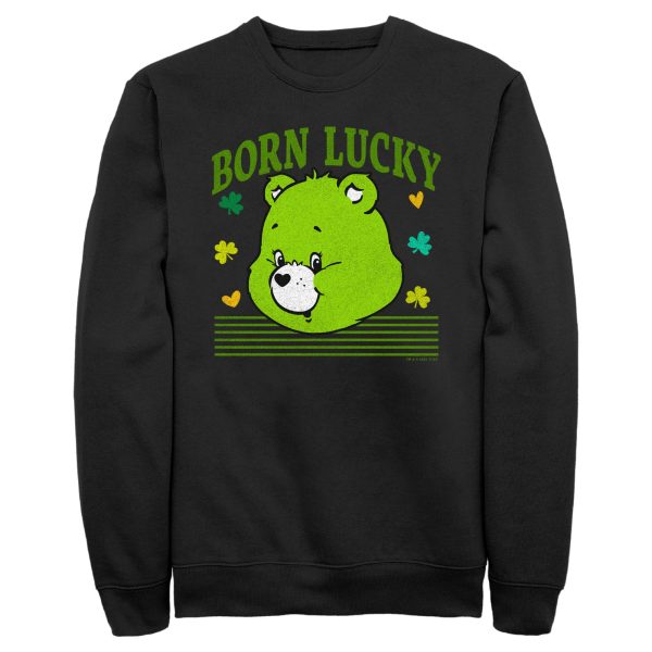 Men’s Care Bears St. Patrick’s Day Good Luck Bear Born Lucky Sweatshirt