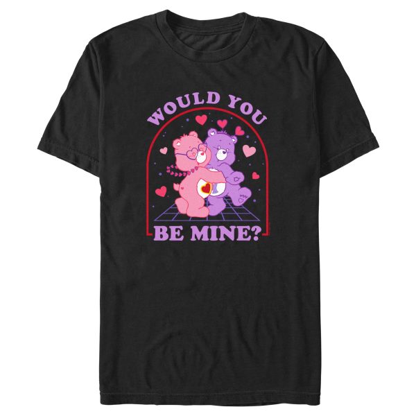 Men’s Care Bears Valentine’s Day Love-a-Lot Bear and Share Bear Would You Be Mine T-Shirt