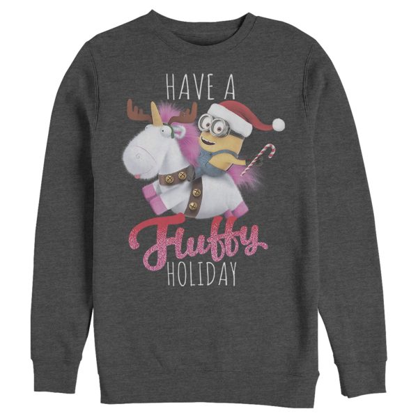 Men’s Despicable Me Christmas Minions Have A Fluffy Day Unicorn Sweatshirt