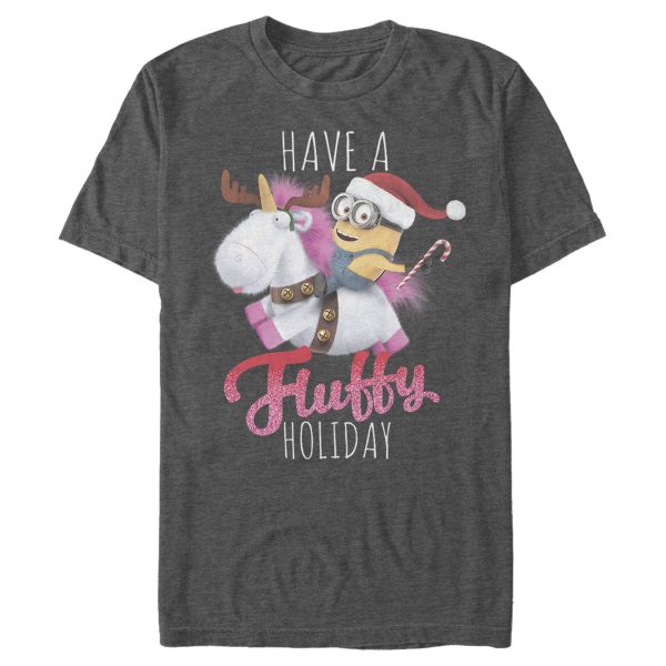 Men’s Despicable Me Christmas Minions Have A Fluffy Day Unicorn T-Shirt