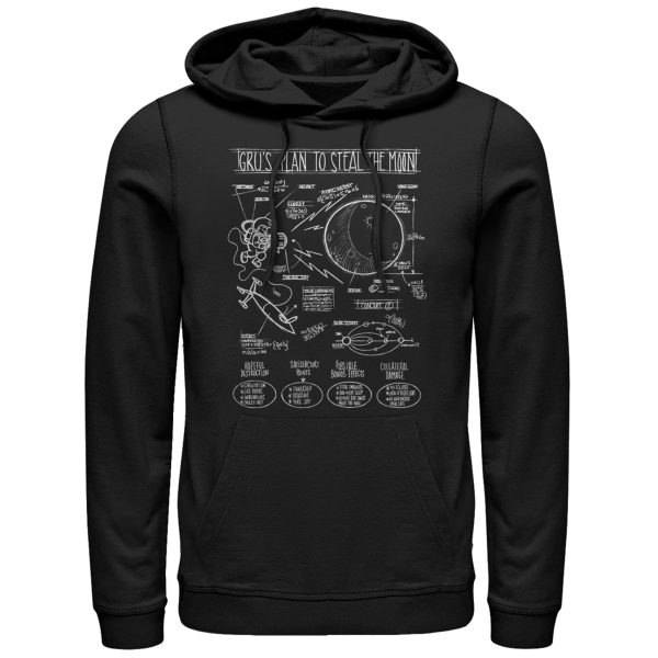 Men’s Despicable Me Gru Plans to Steal Moon Pull Over Hoodie