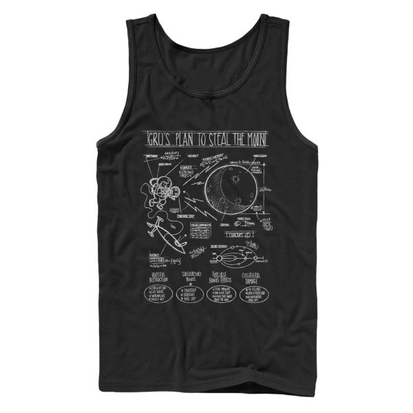 Men’s Despicable Me Gru Plans to Steal Moon Tank Top