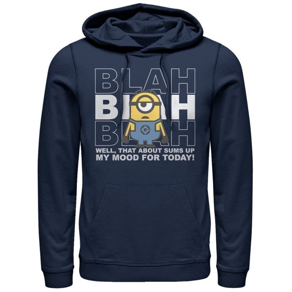 Men’s Despicable Me Minion Blah Mood Today Pull Over Hoodie