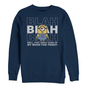 Men’s Despicable Me Minion Blah Mood Today Sweatshirt