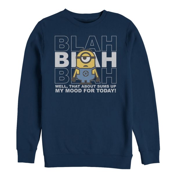 Men’s Despicable Me Minion Blah Mood Today Sweatshirt