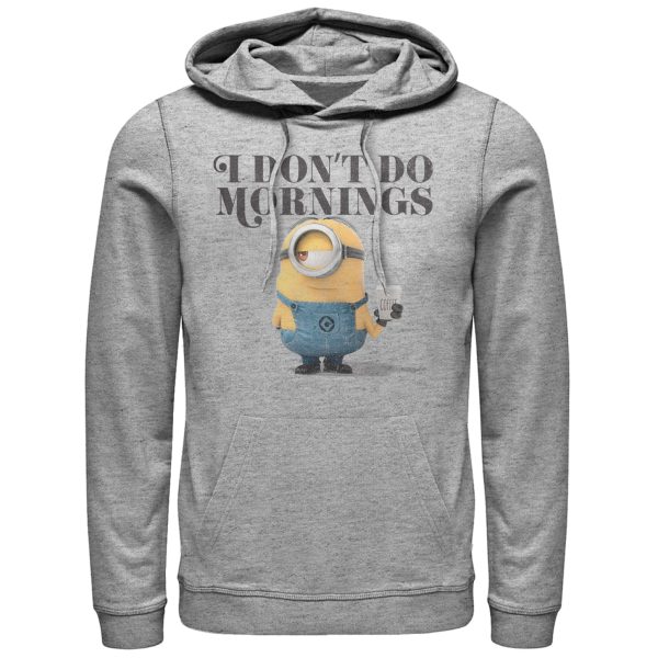 Men’s Despicable Me Minion Don’t Do Mornings Pull Over Hoodie