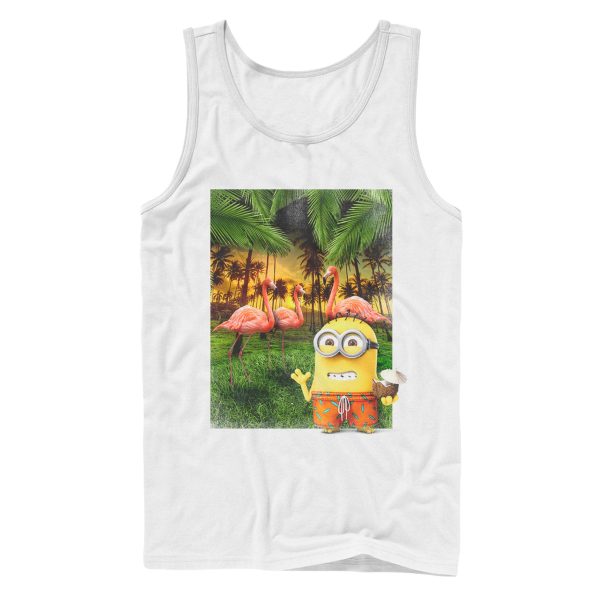 Men’s Despicable Me Minion Flamingo Vacation Tank Top