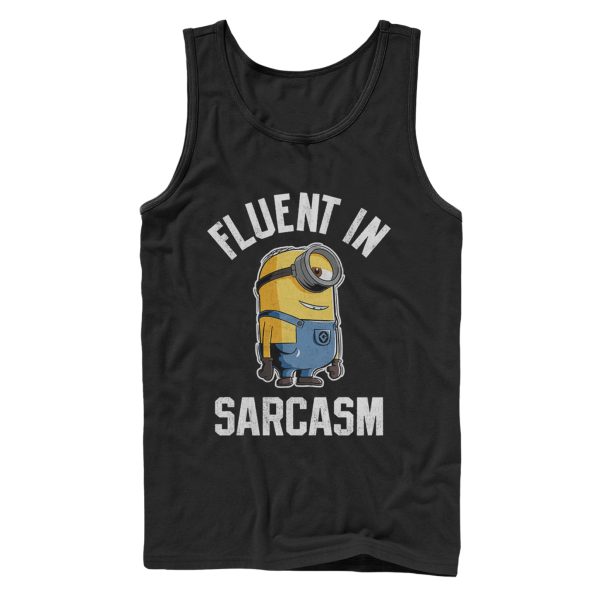 Men’s Despicable Me Minion Fluent in Sarcasm Tank Top