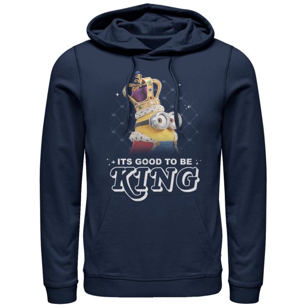 Men’s Despicable Me Minion Good to Be King Pull Over Hoodie