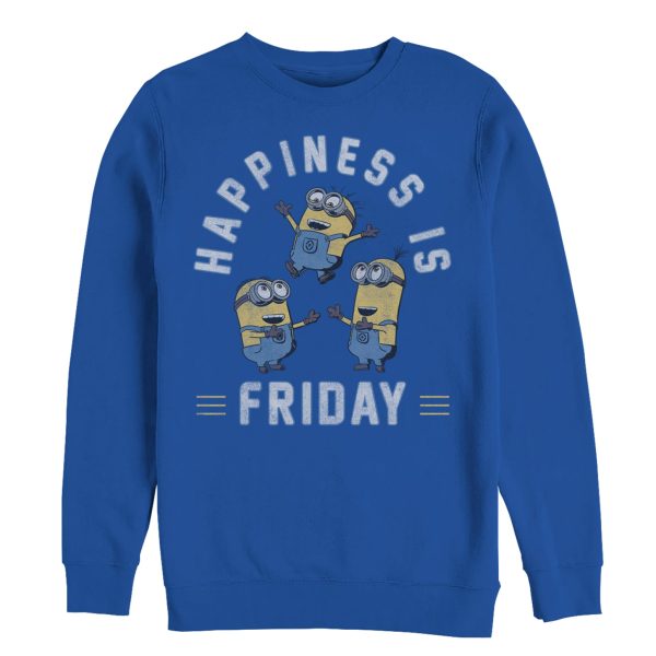 Men’s Despicable Me Minion Happiness is Friday Sweatshirt