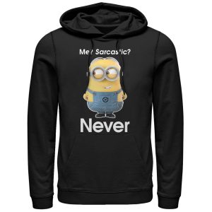 Men’s Despicable Me Minion Never Sarcastic Pull Over Hoodie