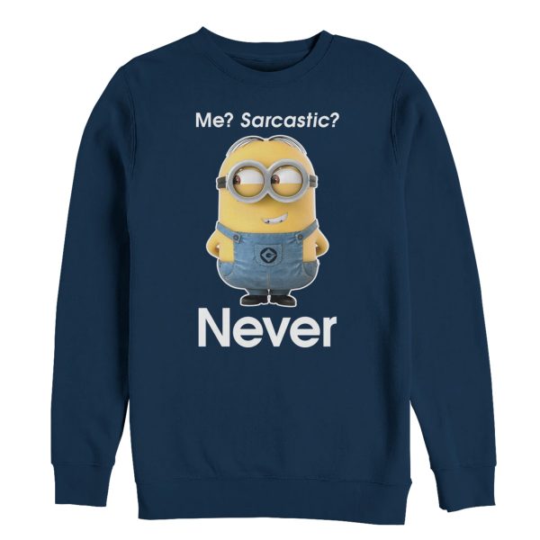 Men’s Despicable Me Minion Never Sarcastic Sweatshirt