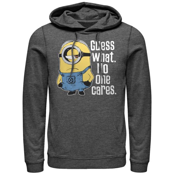 Men’s Despicable Me Minion No One Cares Pull Over Hoodie