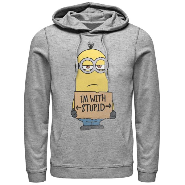 Men’s Despicable Me Minion With Stupid Pull Over Hoodie