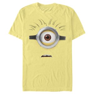 Men’s Despicable Me Minions Shocked Face Minion Carl Big Face T-Shirt