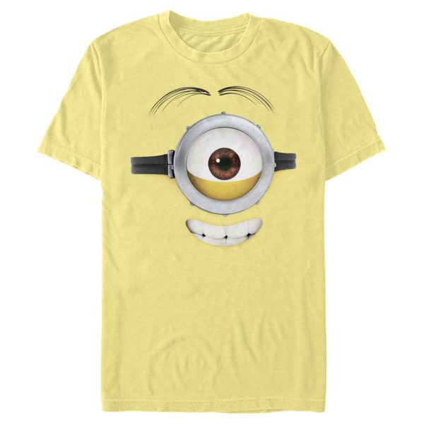 Men’s Despicable Me Minions Stuart Toothy Smile Big Face T-Shirt