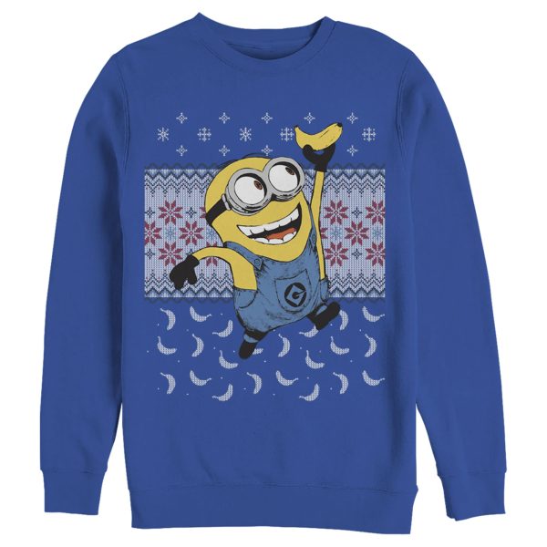 Men’s Despicable Me Ugly Christmas Minons Banana Sweatshirt