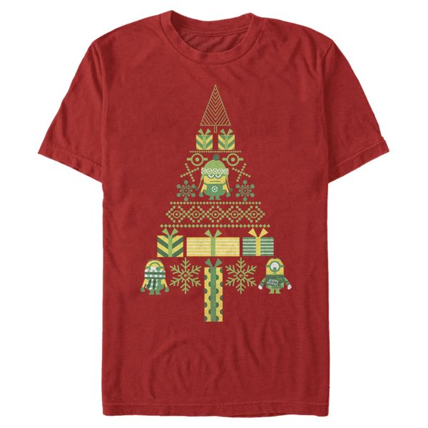 Men’s Despicable Me Ugly Christmas Minons Tree 2D T-Shirt