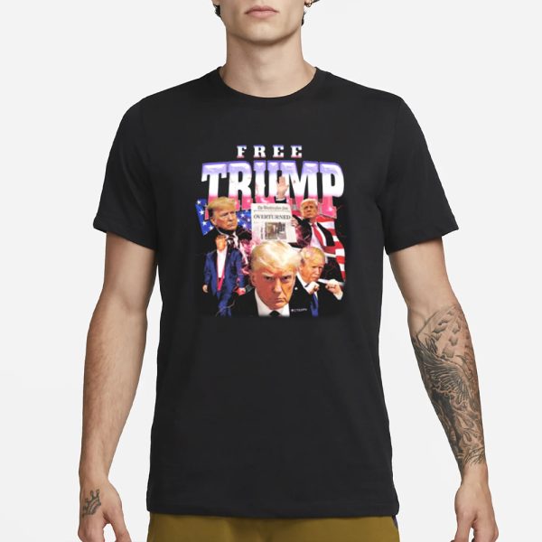 Ab84 Ctespn Free Trump The Washington Post Overturned T-Shirt