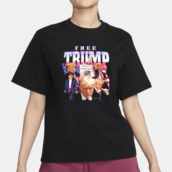 Ab84 Ctespn Free Trump The Washington Post Overturned T-Shirt