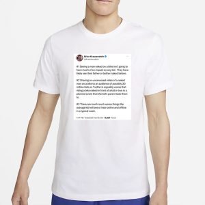 Alex Rosen Brian Krassenstein Seeing A Man Naked On A Bike T Shirt 1