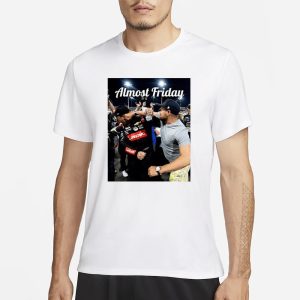 Almost Friday Nascar Ricky Stenhouse Jr Punches Kyle Busch T Shirt 1
