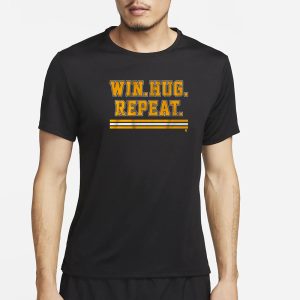 BOSTON HOCKEY WIN HUG REPEAT T SHIRT 1