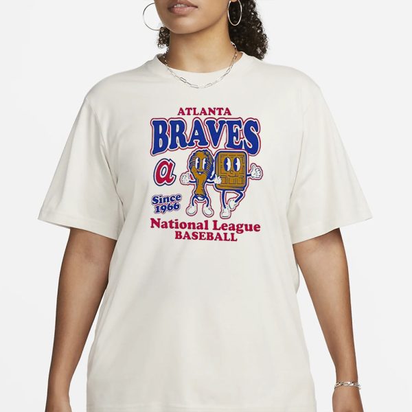 Braves Mitchell And Ness Cooperstown Collection Food Concessions T-Shirt