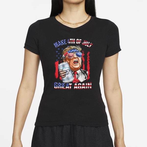 Busch Light Make 4th of July Great Again Trump T-Shirt