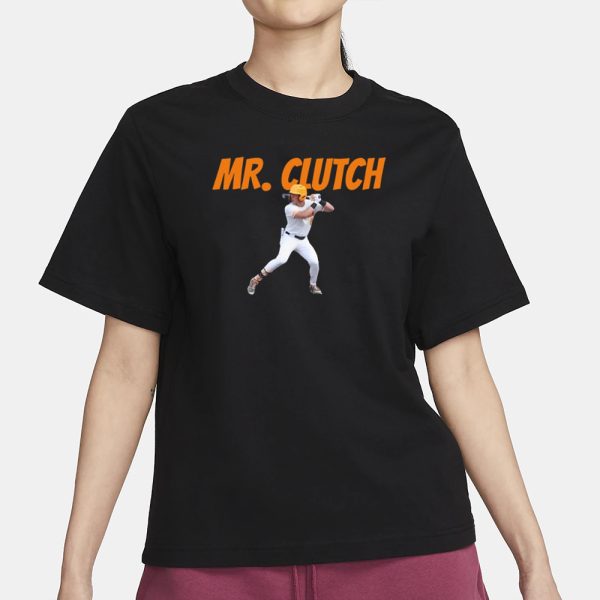 Cal Stark Wearing A Dylan Dreiling Mr. Clutch T-Shirt