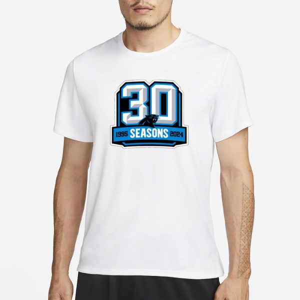 Carolina Panthers 30 Seasons 1995 T-Shirt