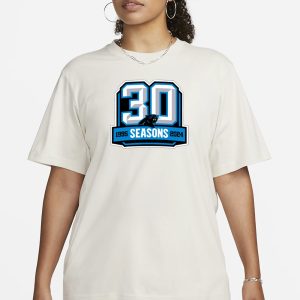 Carolina Panthers 30 Seasons 1995 T Shirt 2
