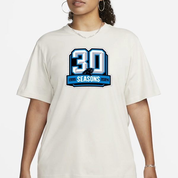 Carolina Panthers 30 Seasons 1995 T-Shirt