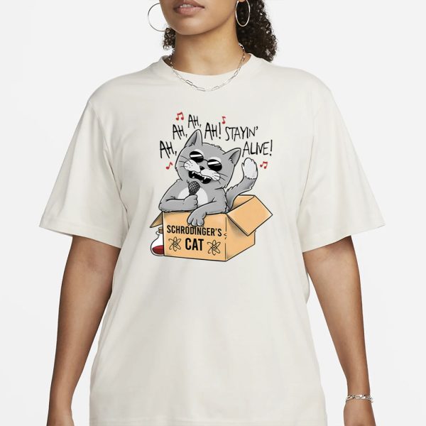 Cat Ah Ah Ah Stayin Alive T-Shirt