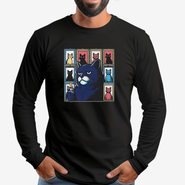 Cat Face Vibe Graphic Sweatshirt , T-shirt , Hoodie , Long Sleeve T-shirt Characteristic Emo