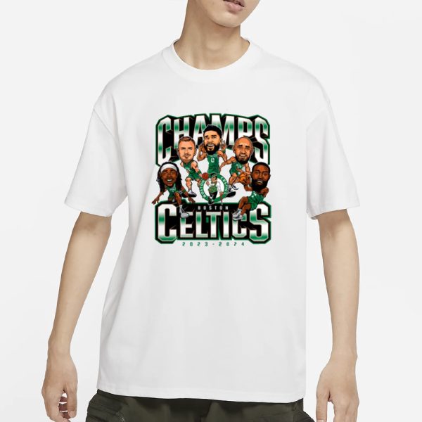 Celtics Pull Up Jumper Caricature 24 T-Shirt