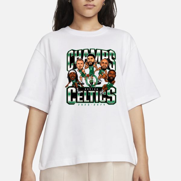 Celtics Pull Up Jumper Caricature 24 T-Shirt