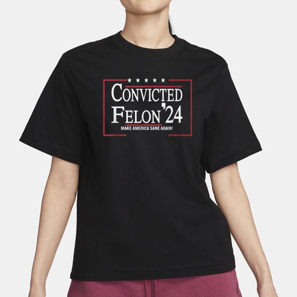 Convicted Felon 24 Make America Sane Again T-Shirt