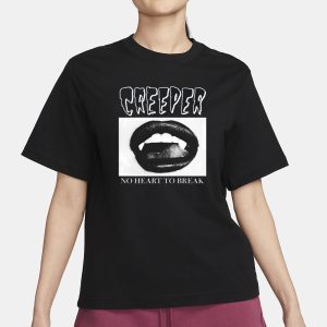 Creepercult Creeper Fangs No Heart To Break T Shirt 2
